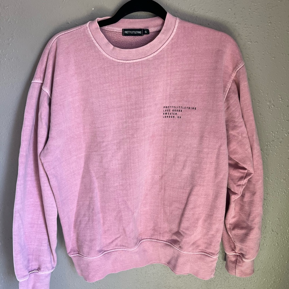 PrettyLittleThing Dusty Pink Crewneck Sweater